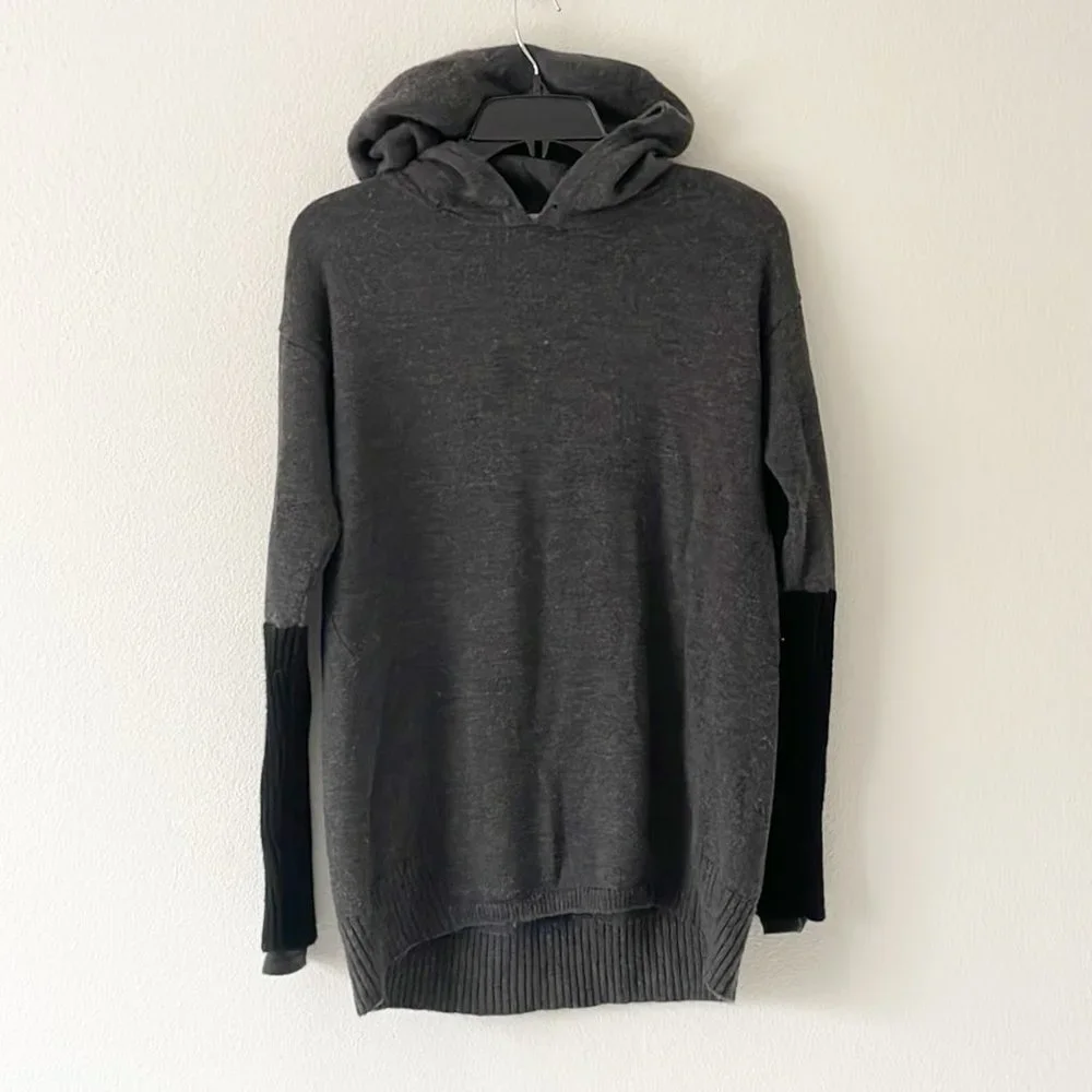 ATHLETA 100% Extra FIne Merino Wool Sweater Hoodie - Picture 1 of 12
